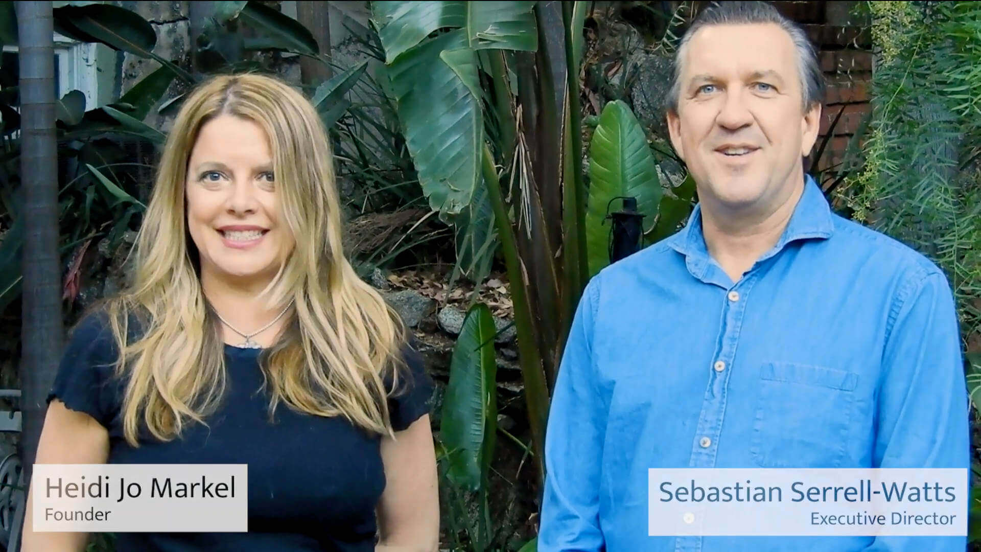 Video call with a woman and a man speaking about conservation